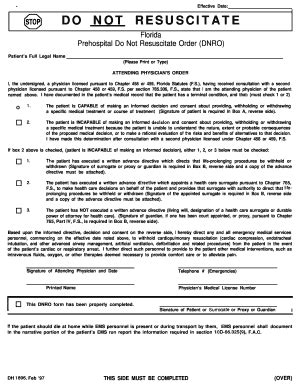 Printable Do Not Resuscitate Form | TUTORE.ORG - Master of Documents