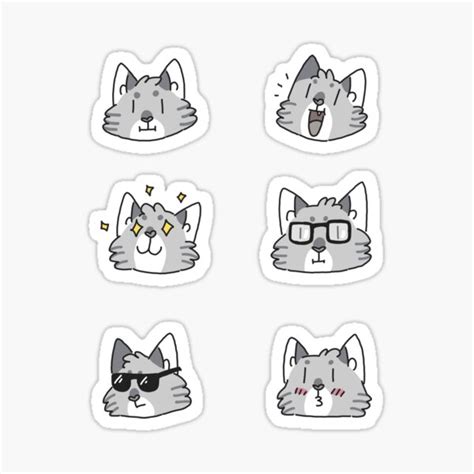 "Mini Cat Emoji" Sticker for Sale by goccart | Redbubble