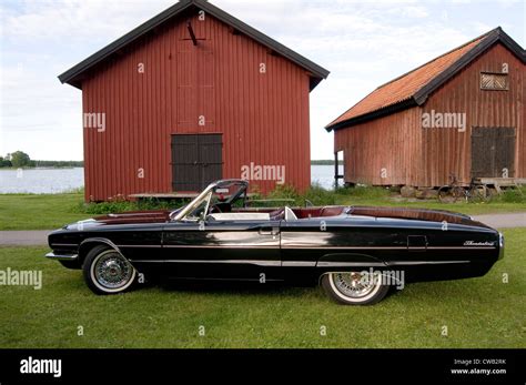 1968 ford thunderbird classic car cars convertible soft top Stock Photo ...