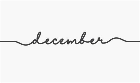 december handwritten word vector design on white background. 4701510 ...