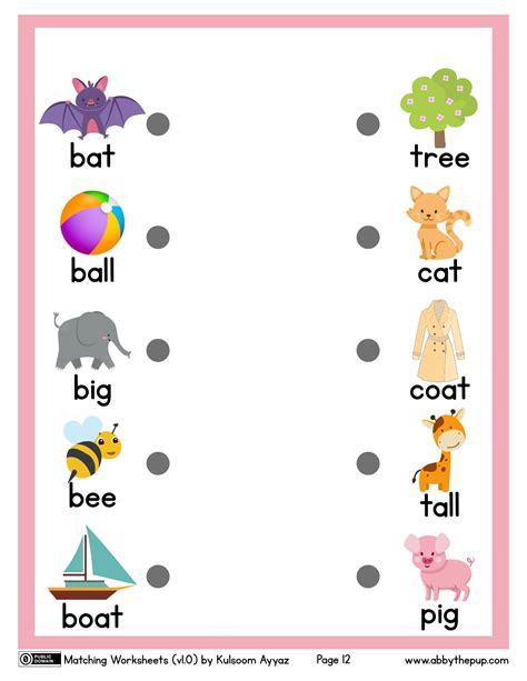 Match Rhyming Words | Free Printable Puzzle Games