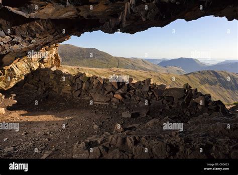 Inside the Priest Hole cave in the English Lake District Stock Photo ...