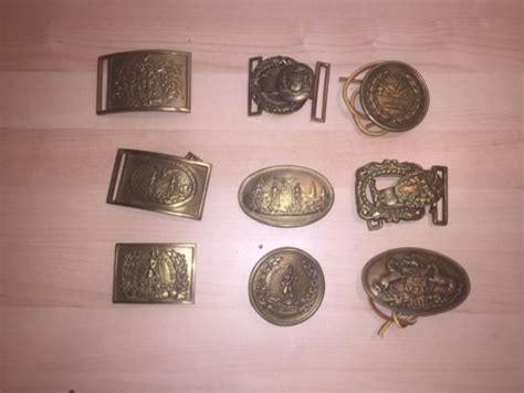 Civil War Reproduction Belt Buckles MD VA misc set of 9 -- Antique ...