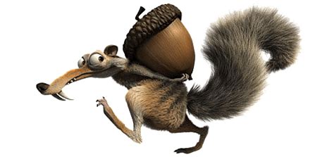 Ice Age character Scrat with Acorn transparent PNG - StickPNG