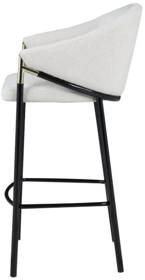 Coaster® Chadwick Set of 2 Beige and Glossy Black Sloped Arm Counter Height Stools | Midwest ...