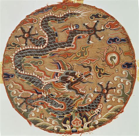 Medallion with Five-Clawed Dragon (long) | China | Qing dynasty (1644 ...