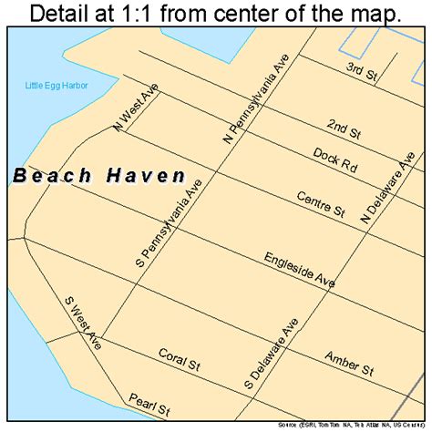 Beach Haven New Jersey Street Map 3403940