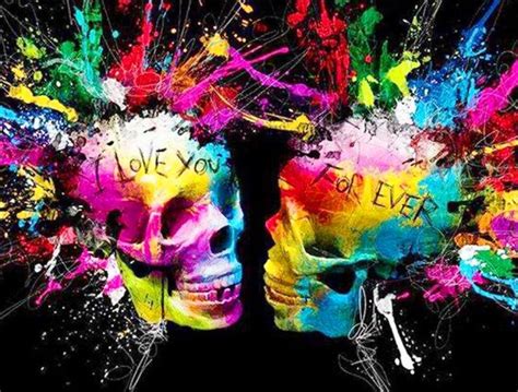 Love Skulls Diamond Painting in 2020 | Cross paintings, Painting, Skull art