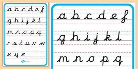 Cursive Alphabet Letter Formation Poster | Letter formation, Cursive ...