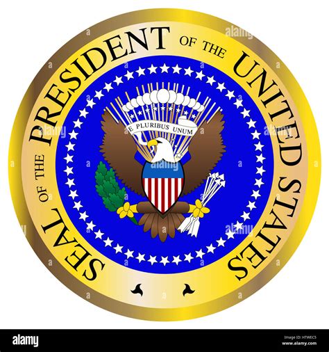 A Presidential seal design isolated on a white background Stock Photo - Alamy