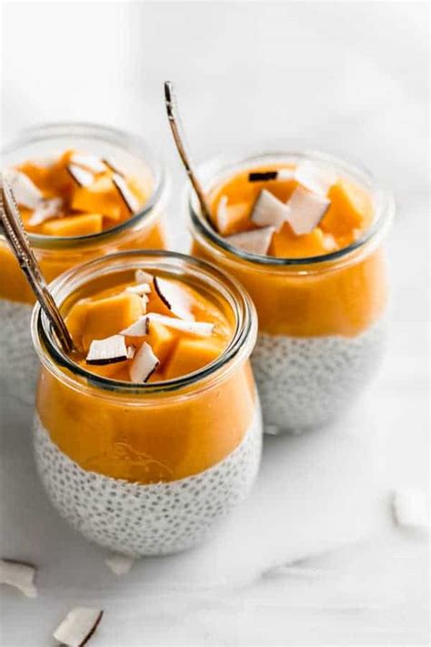 Coconut Chia Pudding with Mango Puree - Choosing Chia