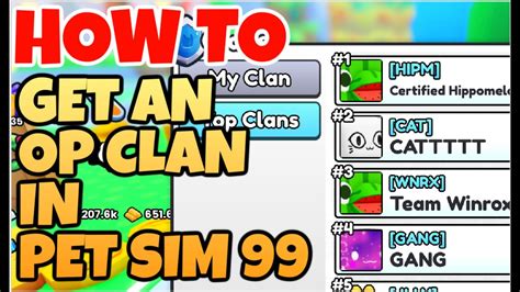 🐶 HOW TO MAKE A CLAN IN PET SIM 99 (ROBLOX) - YouTube