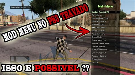 GTA V MOD MENU PARA PS3 TRAVADO [VERDADE OU MITO] - YouTube