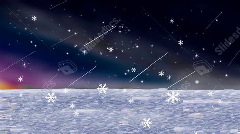 White Snowflake Starry Sky Beautiful Powerpoint Background For Free ...