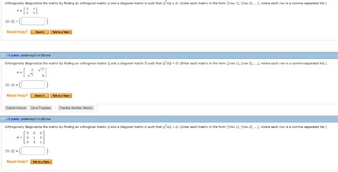 Solved Orthogonally diagonalize the matrix by finding an | Chegg.com