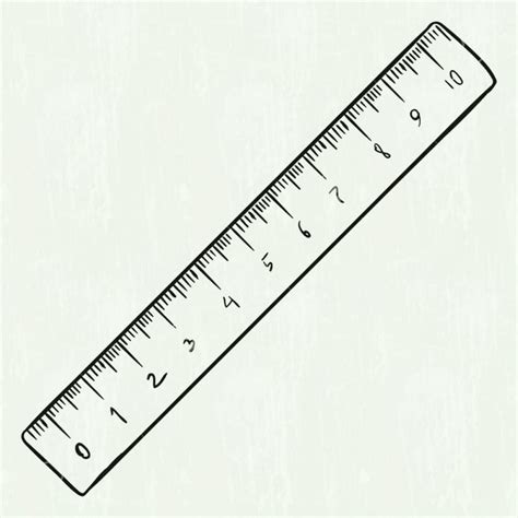 a drawing of a ruler with numbers on it's side and the word measure below