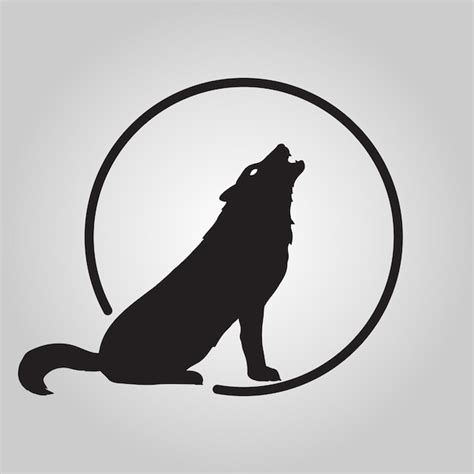 Premium Vector | Wolf silhouette logo design