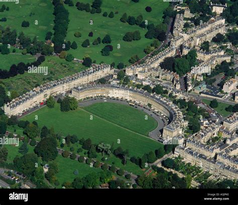 Royal crescent bath aerial hi-res stock photography and images - Alamy