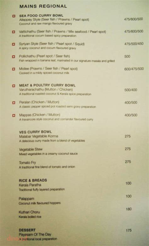 Menu of Keys Cafe, Thevara, Kochi | Dineout