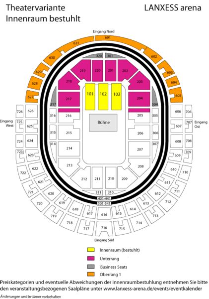 Lanxess Arena Map