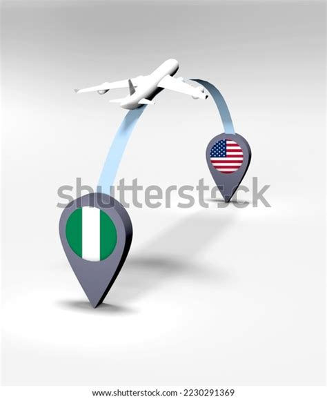 Flight Nigeria Usa Airplane Line Path Stock Illustration 2230291369 | Shutterstock