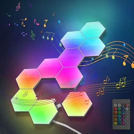 LED Wall Lights Hex and Music Sync RGB 15 Pack, Led Wall Panel for ...