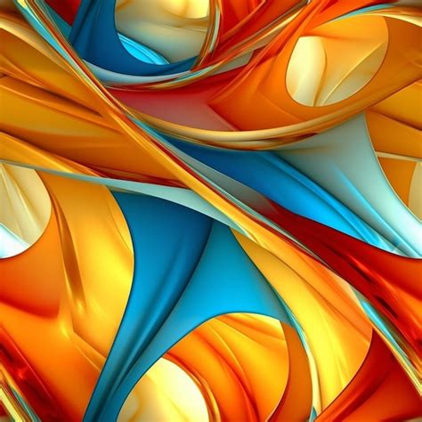 Premium AI Image | Abstract art of a colorful swirl of orange and blue ...