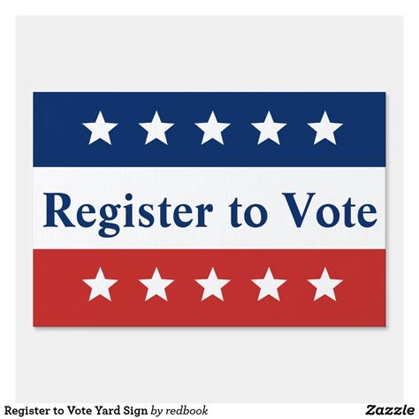 Register to Vote Yard Sign | Zazzle.com in 2020 | Yard signs, Red and ...