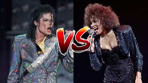 Michael Jackson Vs. Whitney Houston (Record Sales, Live Performances/ Vocals, Top Hits) - YouTube