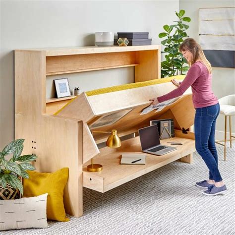 How to Build a Murphy Bed that Easily Transforms into a Desk (DIY ...