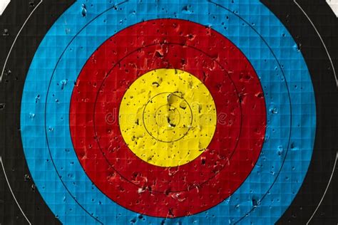 Image Background,archery Target With Arrow Holes Stock Image - Image of goal, blue: 117550645