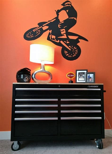 Image result for dirt bike bedroom decor | Dirt bike bedroom, Bike room, Motocross boys room