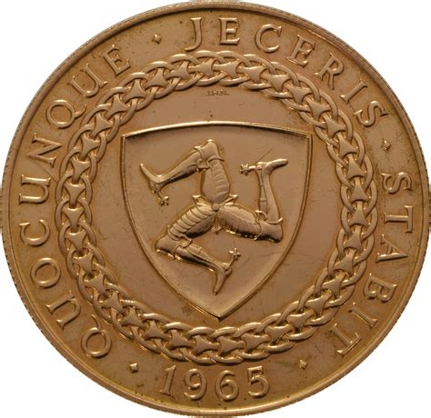 22ct 1965 £5 Isle of Man Gold Coin Bicentenary of the Revestment Act ...