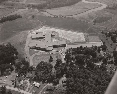 Branford High School aerial, 1958 · James Blackstone Memorial Library Archives