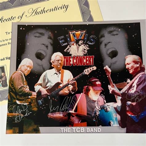 Elvis Presley - TCB Band - Photo - Signed by James Burton, - Catawiki