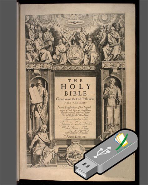 King James Bible 1611 First Edition Apocrypha PDF Vintage Christian reading USB