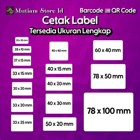 Jual CETAK LABEL BARCODE HARGA 33x15mm 33 x 15mm THERMAL SEMICOATED ...