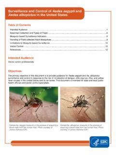 Surveillance and Control of Aedes aegypti and … / surveillance-and ...