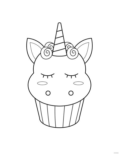 Cute Cupcake Coloring Pages Printable