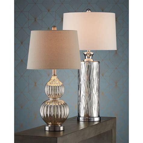 Lili Fluted Mercury Glass Table Lamp - #8H816 | Lamps Plus