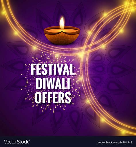 Purple background with two light frames diwali Vector Image