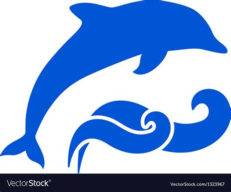 Dolphin silhouette Royalty Free Vector Image - VectorStock