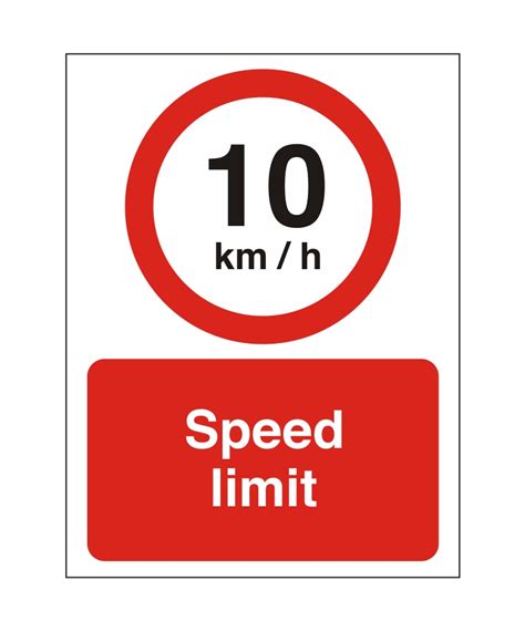 10km/h Speed Limit Sign | Adva