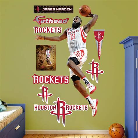 Life-Size James Harden - Dunk Wall Decal | Shop Fathead® for Houston ...