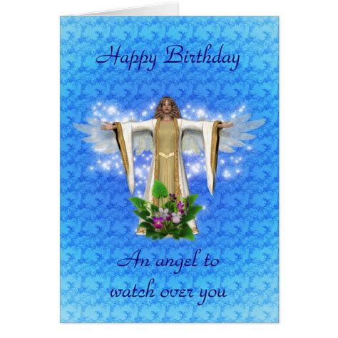 Guardian Angel Birthday Card | Zazzle