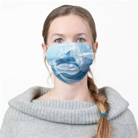 Blue Dolphin face mask | Zazzle.com