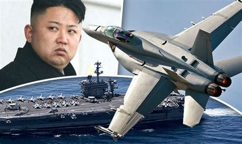 US 'North Korea armada' fighter jet CRASHES into sea | World | News | Express.co.uk