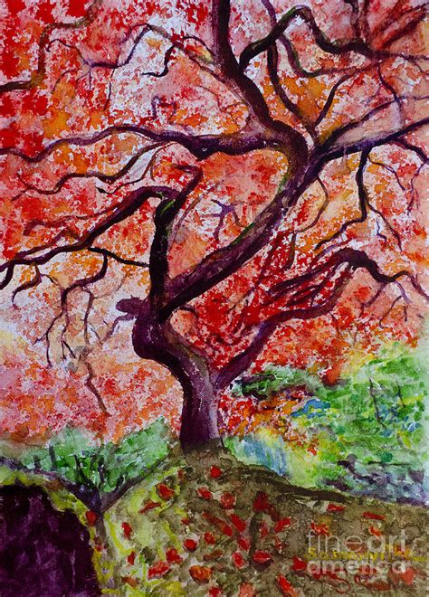 Maple Tree in Autumn Painting by Samanvitha Rao - Fine Art America