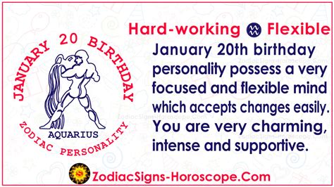 January 20 Zodiac (Aquarius) Horoscope Birthday Personality and Lucky ...