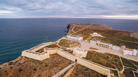 Aerial View of Sagres Fortress at Evening Aerial View, Portugal Stock ...